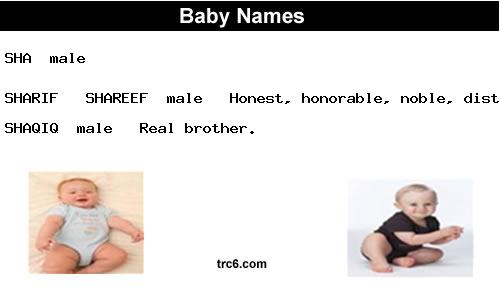 sha baby names